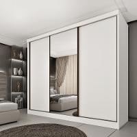 Guarda Roupa Casal com Espelho 3 Portas de Correr Monte Carlo Tcil - 1