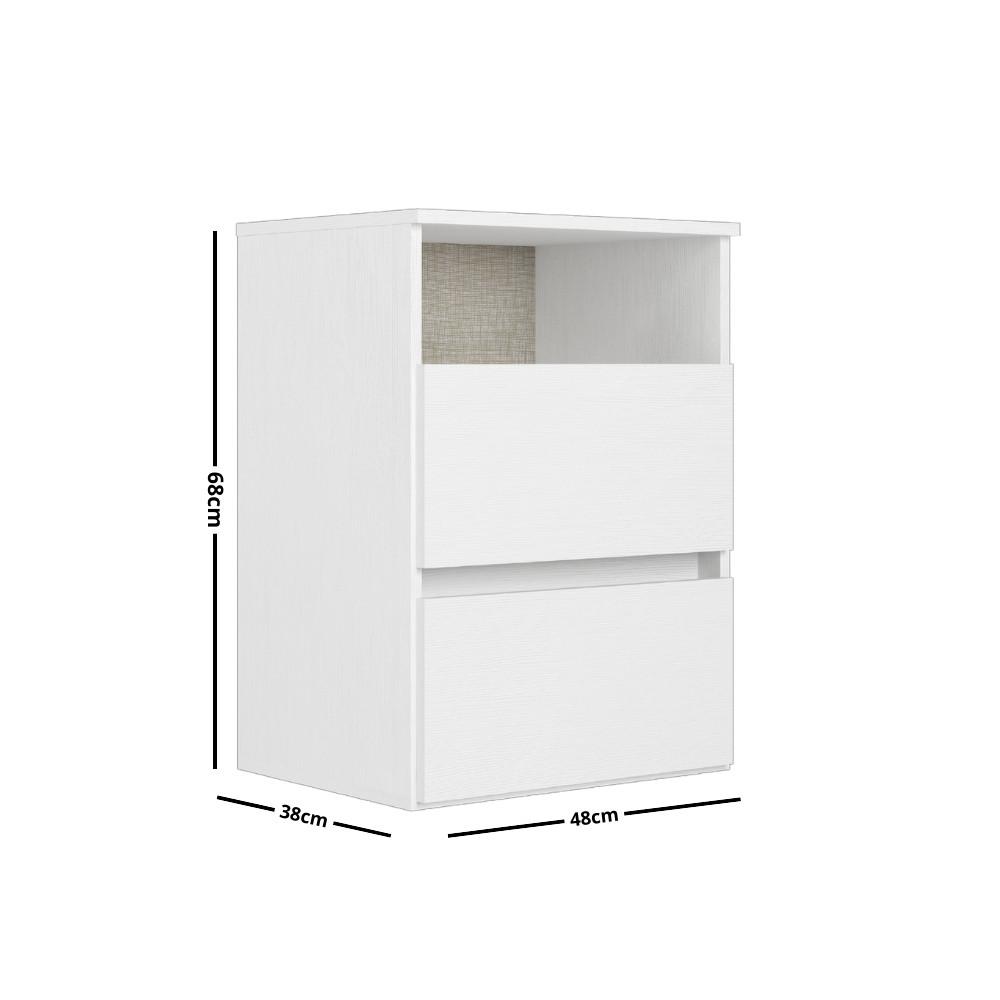 Mesa de Cabeceira 2 Gavetas Condessa THB - 3