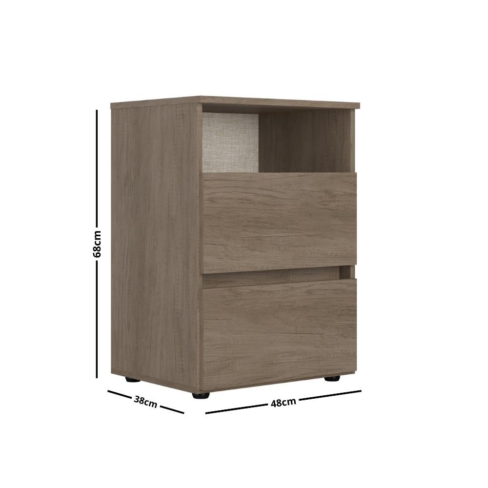 Mesa de Cabeceira 2 Gavetas Condessa THB - 3