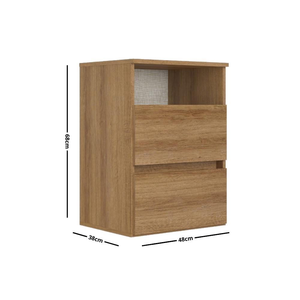 Mesa de Cabeceira 2 Gavetas Condessa THB - 3