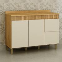 Balcão 3 Portas 1 Gaveta 120cm com Tampo Dakota Valdemoveis - 1