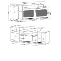 Rack para TV até 75 Polegadas 2 Portas Suecia Viero - 4