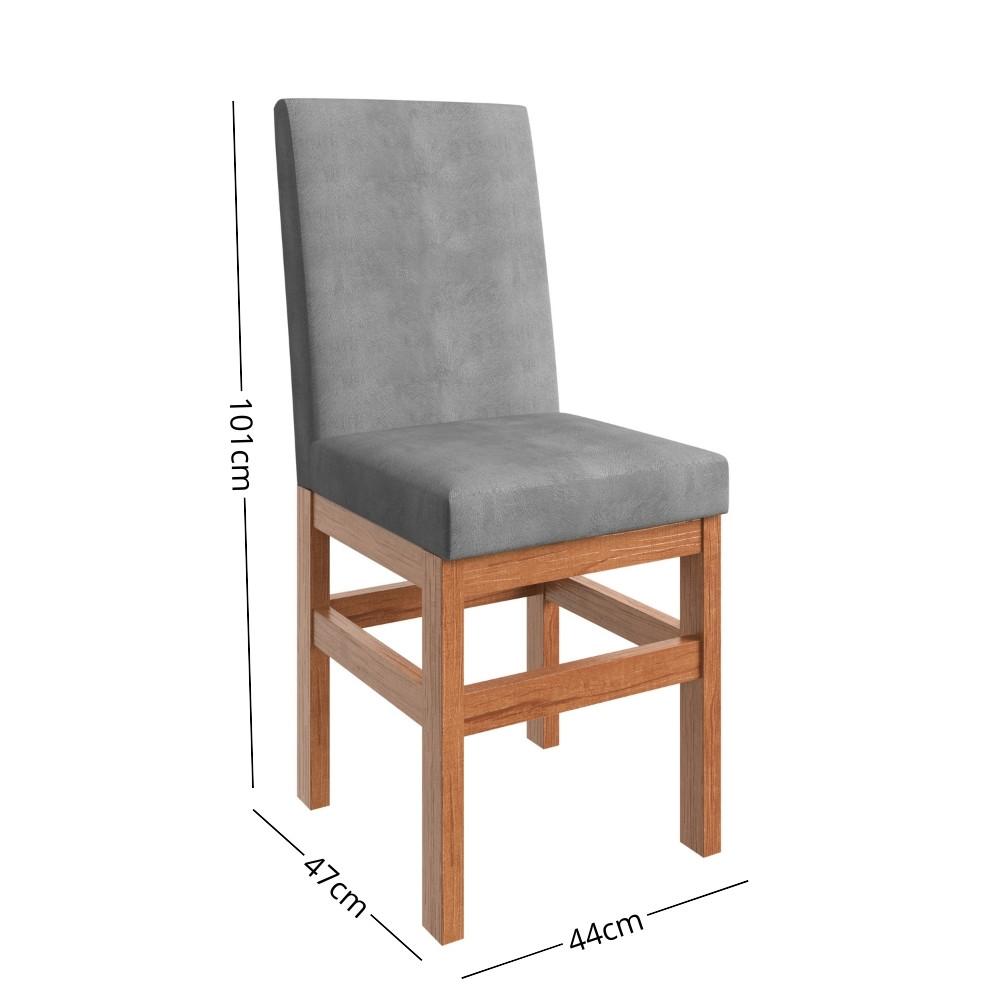 Conjunto Sala de Jantar Mesa 160cm e 6 Cadeiras em Madeira Maciça 147/14 Zamarchi - 4