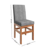 Conjunto Sala de Jantar Mesa 160cm e 6 Cadeiras em Madeira Maciça 147/14 Zamarchi - 4