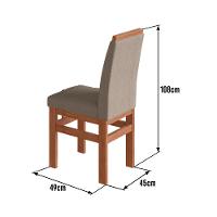 Conjunto Sala de Jantar Mesa com Tampo de Vidro 160cm e 6 Cadeiras em Madeira Maciça 136/19 Zamarchi - 4