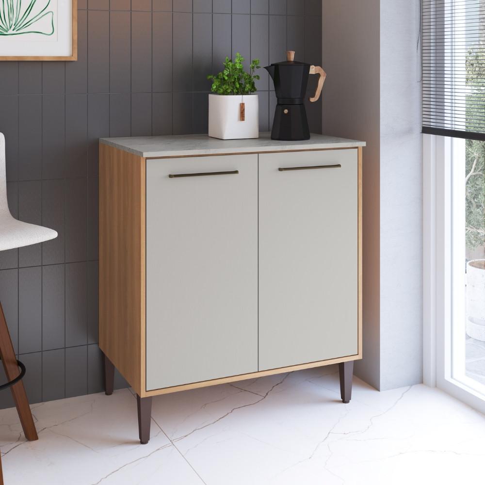 Balcão para Cooktop 4 Bocas 2 Portas com Tampo Jade Delmarco - 1