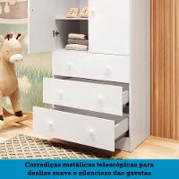 Quarto de Bebê com Berço Minicama Ben e Guarda Roupa Smim New 100 MDF Móveis Peroba - 8
