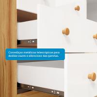 Quarto de Bebê com Berço Minicama Ben e Guarda Roupa Smim New 100 MDF Móveis Peroba - 7