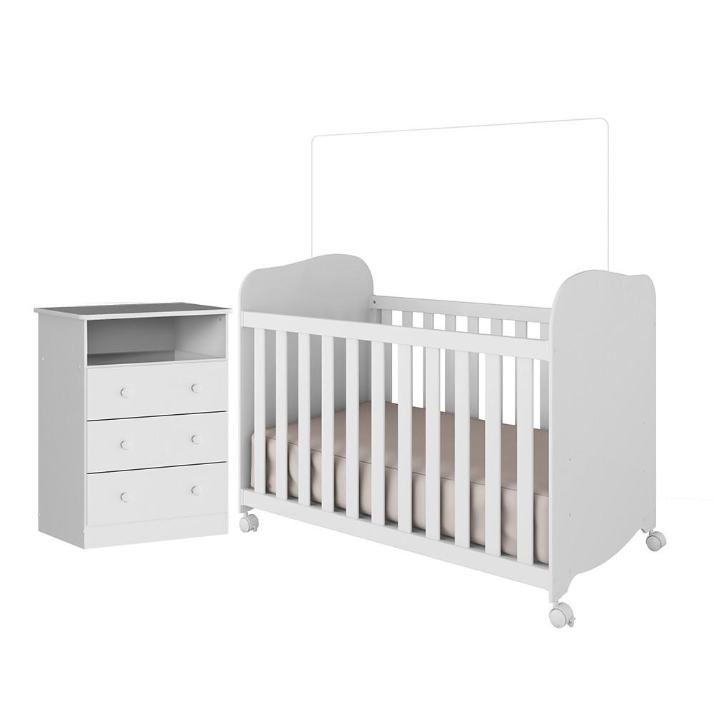 Quarto de Bebê com Cômoda Smin New e Berço Uli MDF Móveis Peroba - 2