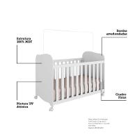 Quarto de Bebê com Cômoda Smin New e Berço Uli MDF Móveis Peroba - 5