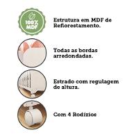 Quarto de Bebê com Cômoda Smin New e Berço Uli MDF Móveis Peroba - 6