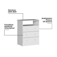 Quarto de Bebê com Cômoda Smin New e Berço Uli MDF Móveis Peroba - 7