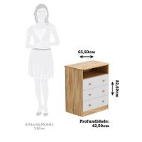 Quarto de Bebê com Cômoda Smin New e Berço Uli MDF Móveis Peroba