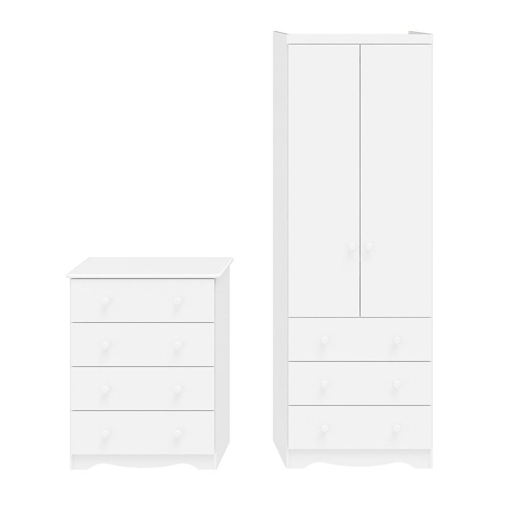 Quarto Infantil com Guarda Roupa Smim New e Cômoda Junior New 100 MDF Móveis Peroba - 2