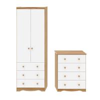 Quarto Infantil com Guarda Roupa Smim New e Cômoda Junior New 100 MDF Móveis Peroba - 2