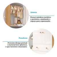 Quarto Infantil com Guarda Roupa Smim New e Cômoda Junior New 100 MDF Móveis Peroba - 6