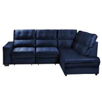 Sofá de Canto 4 Lugares Retrátil Reclinável  255cm Veludo Gabrieli Takei - 2