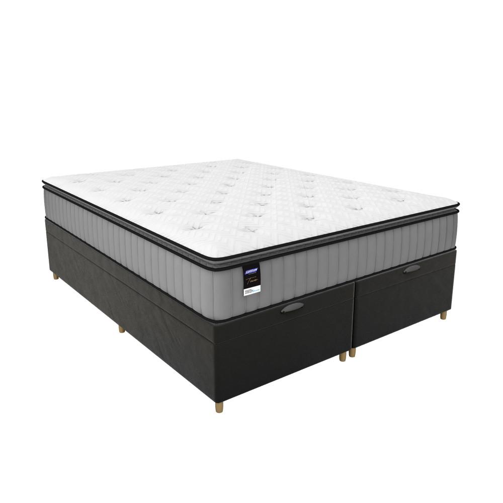 Cama Box Baú Queen 158cm Molas Ensacadas Tower JSW Hf V25 Gazin - 2