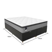 Cama Box Baú Queen 158cm Molas Ensacadas Tower JSW Hf V25 Gazin - 3
