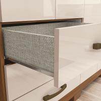 Guarda Roupa Solteiro 4 Portas 3 Gavetas com Pés Caju Henn - 7