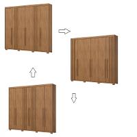 Guarda Roupa Casal Ripado 6 Portas Pés Norton Henn - 5