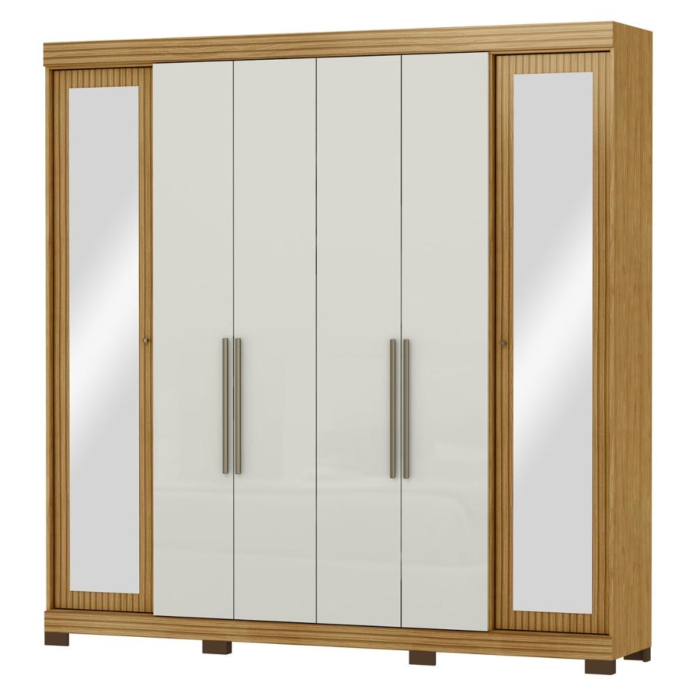 Guarda Roupa Casal com Espelho 6 Portas e Pés Bogotá Visão Móveis - 2