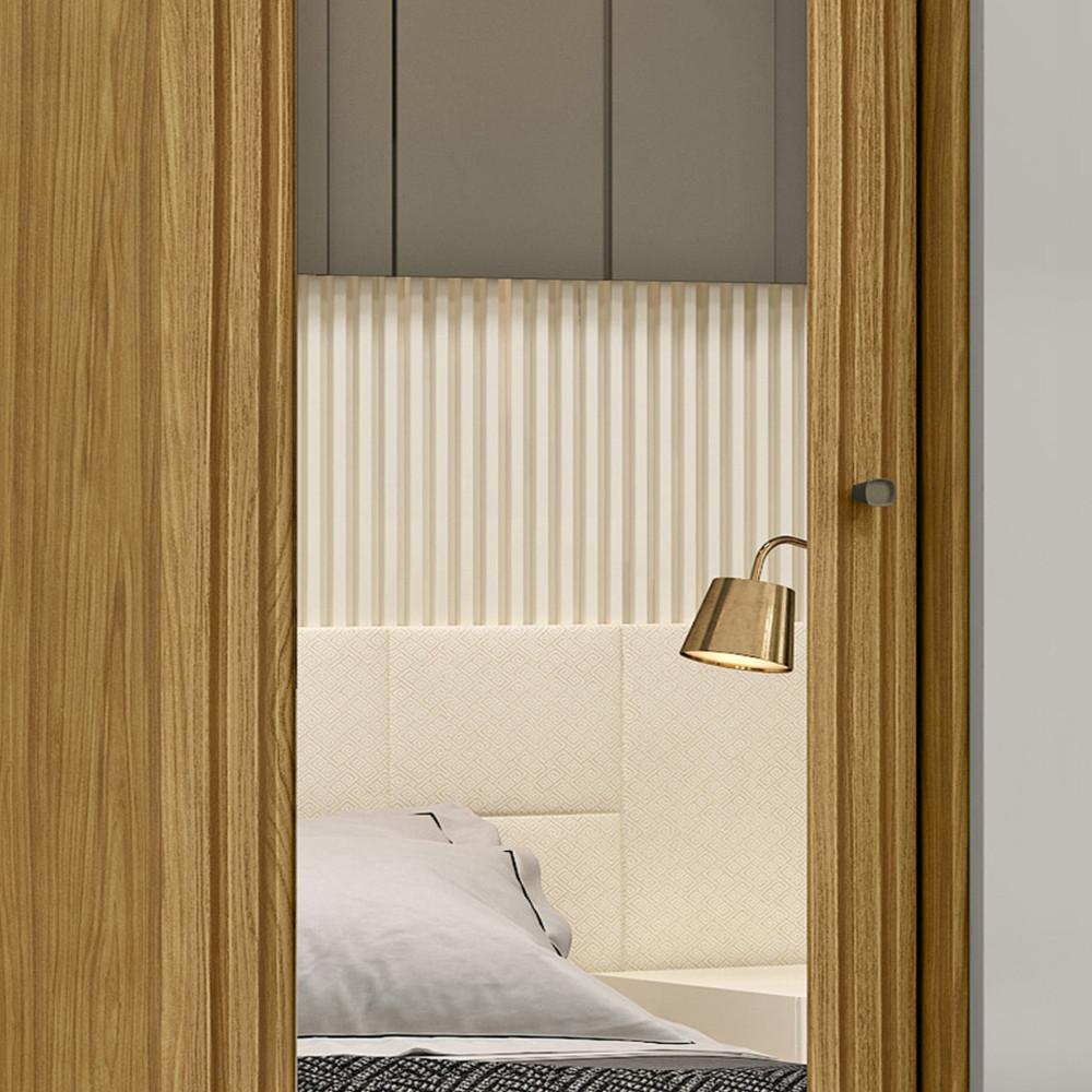 Guarda Roupa Casal com Espelho 6 Portas e Pés Bogotá Visão Móveis - 5