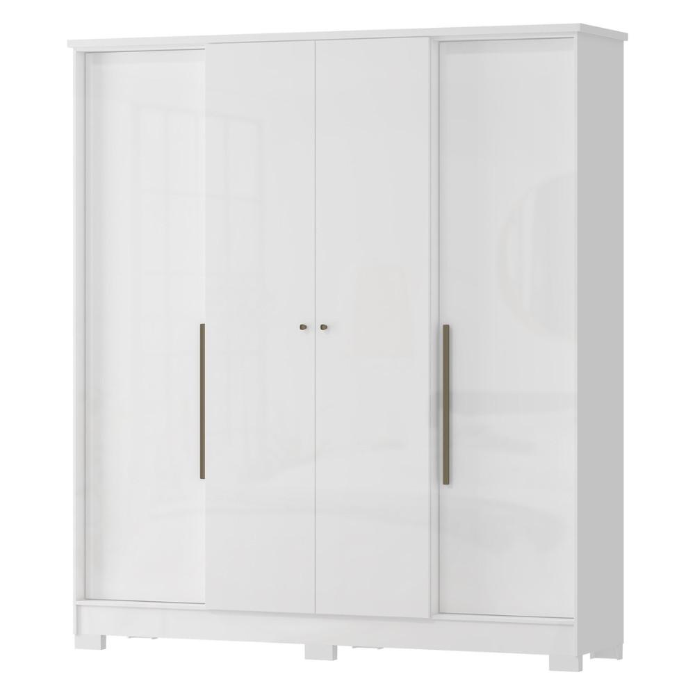 Guarda Roupa Solteiro 4 Portas com Pés Mônaco Visão Móveis - 2