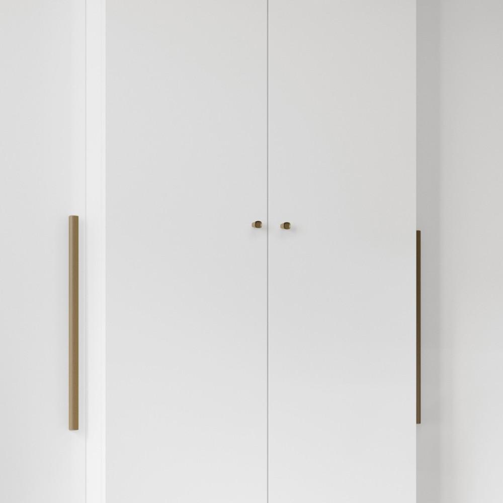 Guarda Roupa Solteiro 4 Portas com Pés Mônaco Visão Móveis - 5