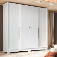 Guarda Roupa Solteiro 4 Portas com Pés Mônaco Visão Móveis - 1