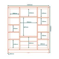 Guarda Roupa Solteiro 4 Portas com Pés Mônaco Visão Móveis
