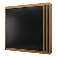 Guarda Roupa Casal Ripado 2 Portas de Correr em MDF Seul Visão Móveis - 2