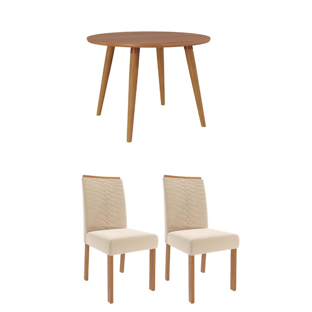 Conjunto Sala de Jantar Mesa Dani com 4 Cadeira em MDF Clarice Cimol - 5
