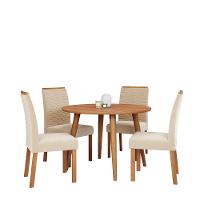 Conjunto Sala de Jantar Mesa Dani com 4 Cadeira em MDF Clarice Cimol - 2