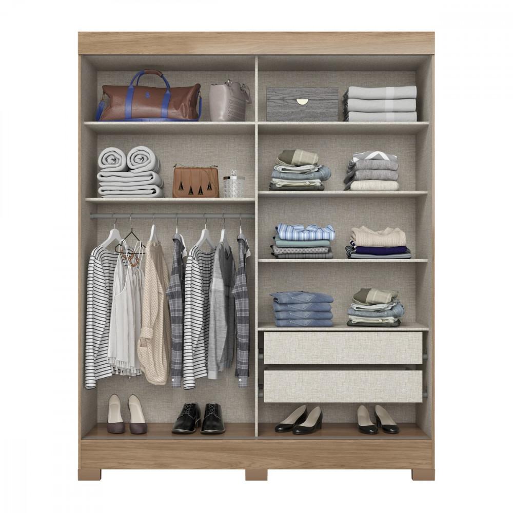 Guarda Roupa Solteiro Flex 2 Portas de Correr B353 Henn - 3