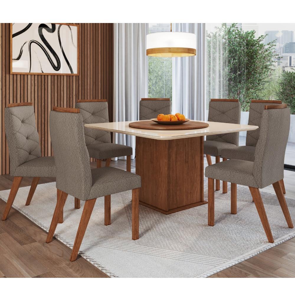 Conjunto Sala de Jantar Mesa com 8 Cadeiras Ref 138/23 Zamarchi - 1