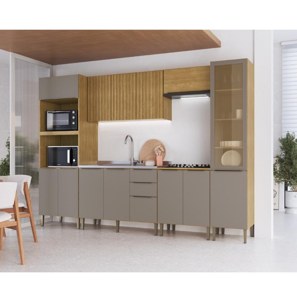 Cozinha Modulada 6 peças Ripada sem Tampo Laura Cadorin Móveis - 1