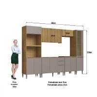 Cozinha Modulada 6 peças Ripada sem Tampo Laura Cadorin Móveis - 4