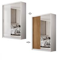 Guarda Roupa Solteiro com Espelho 2 Portas em MDF Riva Demóbile - 2