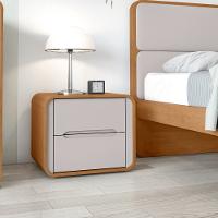 Mesa de Cabeceira 2 Gavetas MDF Loop Lopas - 1