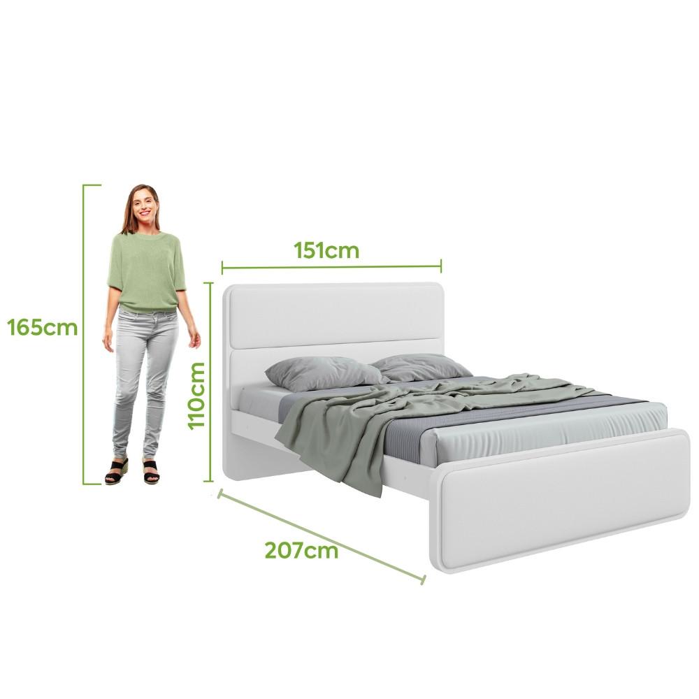 Cama Casal 140cm MDF Loop Lopas - 4