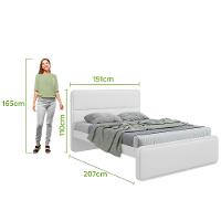 Cama Casal 140cm MDF Loop Lopas - 4