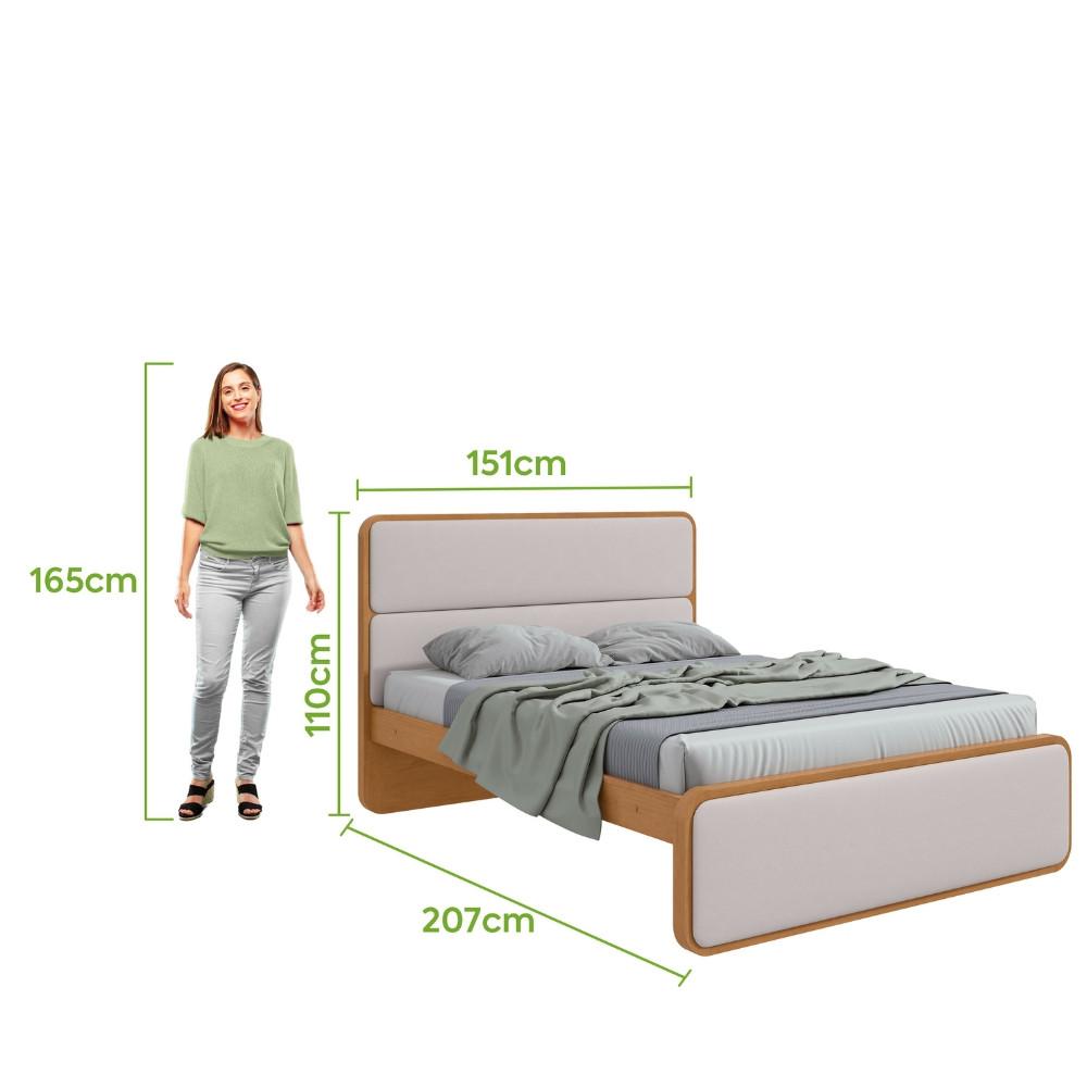 Cama Casal 140cm MDF Loop Lopas - 4