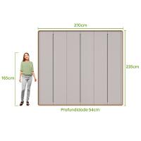 Guarda Roupa Casal 6 Portas MDF Loop Lopas
