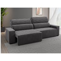 Sofá Retrátil Reclinável 4 Lugares 250cm Veludo Santiago Viero - 1