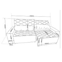 Sofá Retrátil Reclinável 4 Lugares 250cm Veludo Santiago Viero - 3