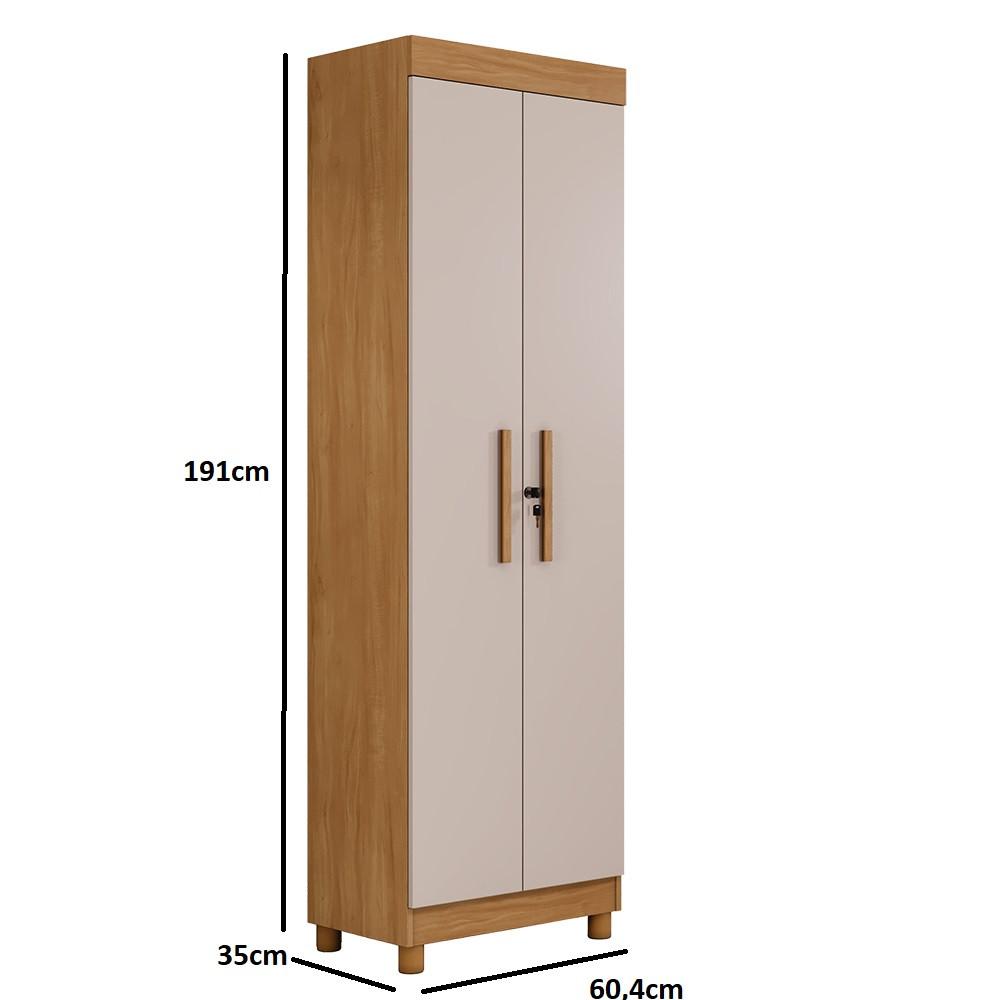 Armário Multiuso 2 Portas com Pés New Roma Benetil - 4