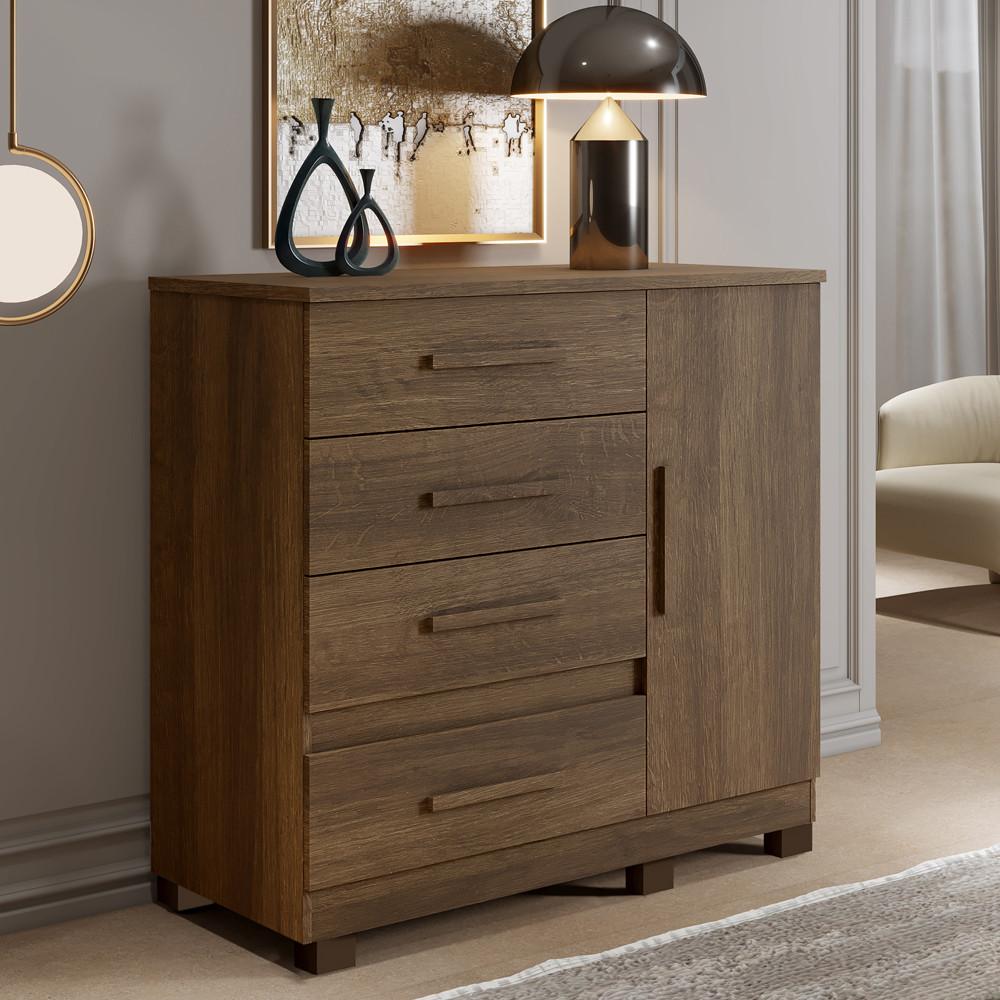 Cômoda 4 Gavetas 1 Porta com Pés Florença Benetil - 1