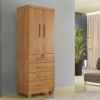 Guarda Roupa Solteiro 2 Portas 4 Gavetas com Pés New Maia Benetil - 1