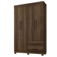 Guarda Roupa Solteiro 4 Portas 2 Gavetas com Pés Copacabana New Benetil - 2